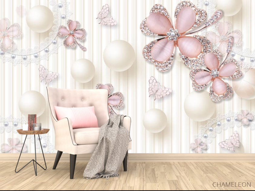 Фотообои Розовые брошки - 4