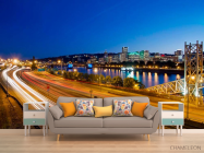 Фотообои Ночная яркая дорога - 1