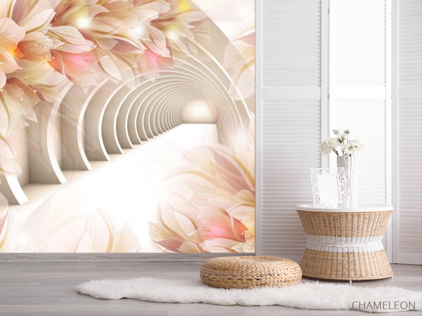 Фотошпалери Тонель з квітів - 2