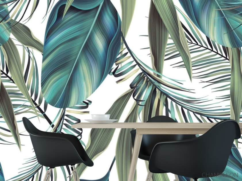 Фотошпалери Тропічні листя патерн - 1