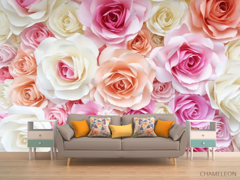 Фотообои розы нежных цветов - 1