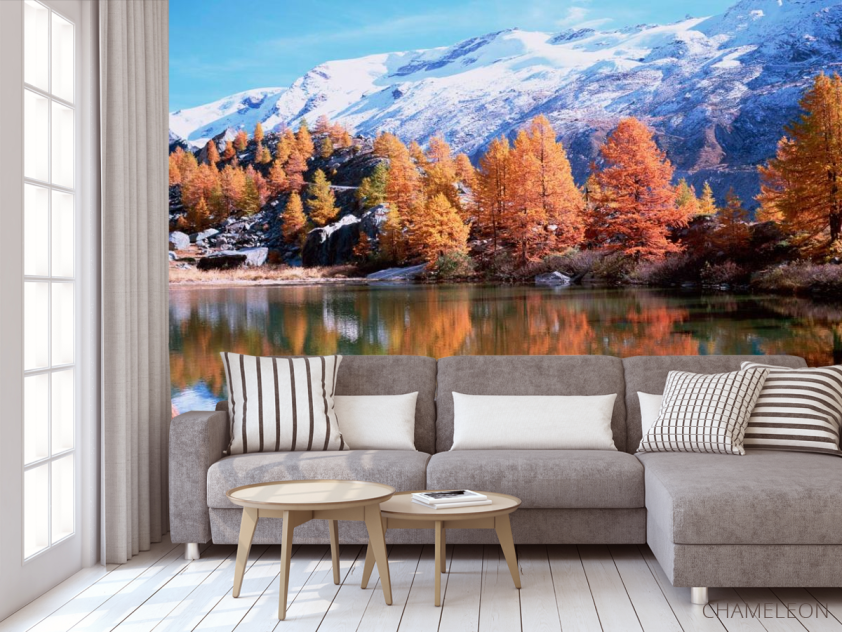 Фотообои Снег,горы, осень - 3