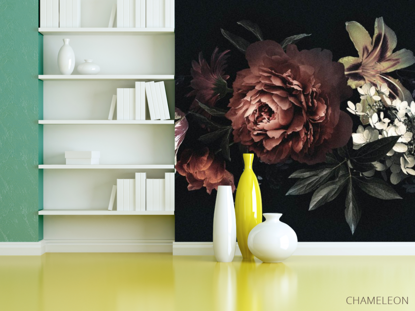 Фотошпалери Вінтажний темний букет - 3