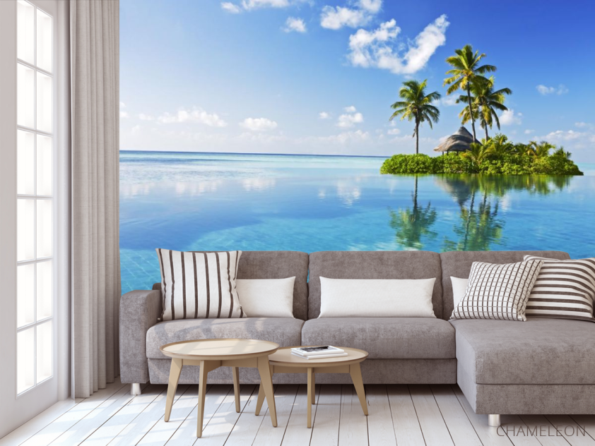 Фотообои остров в чистом океане - 3