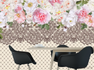 Фотошпалери квіти з мереживом - 1