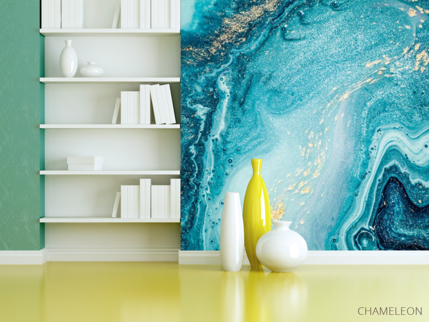 Фотошпалери Fluid Art бірюза - 3