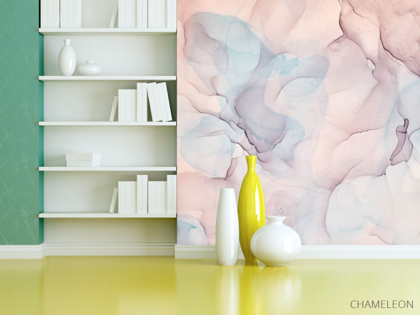 Фотошпалери Персиковий Fluid art - 3