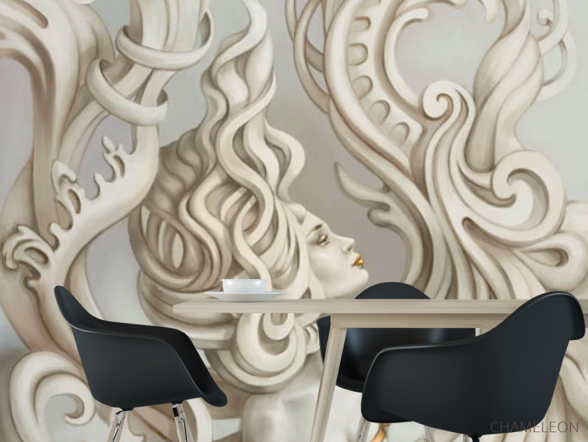 Фотошпалери Дівчина барельєф - 1