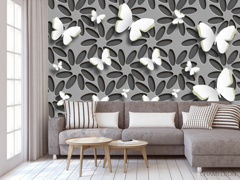 3д фотообои Бабочки - 3