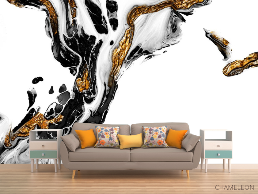 Фотообои Золотой Fluid art - 1