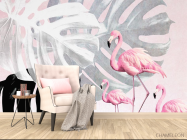 Фотообои Фламинго и Монстера - 4