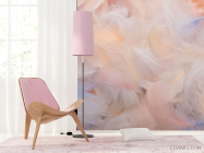 Фотошпалери Пір'ячко в рожевому відтінку - 4