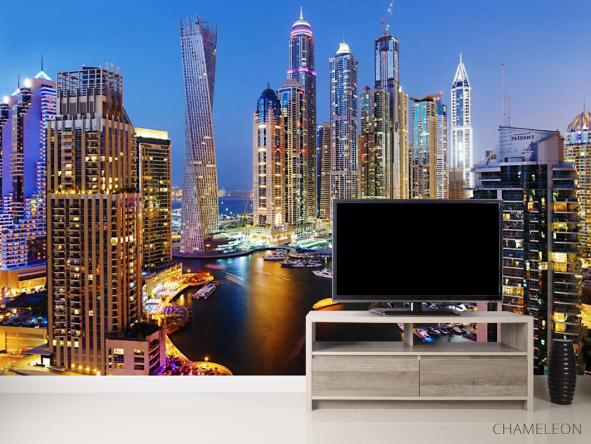 Фотообои необычные здания вечерний город - 2