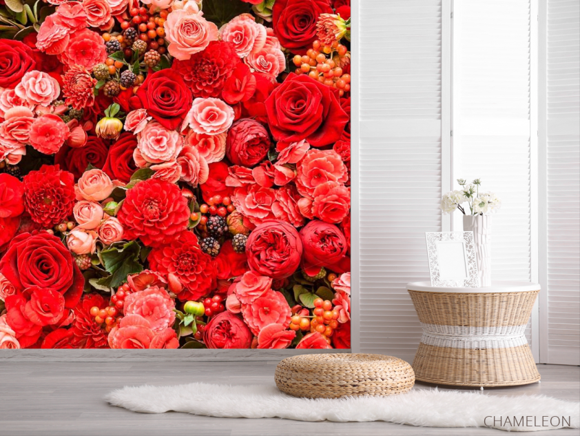 Фотообои Букет алых цветов - 2