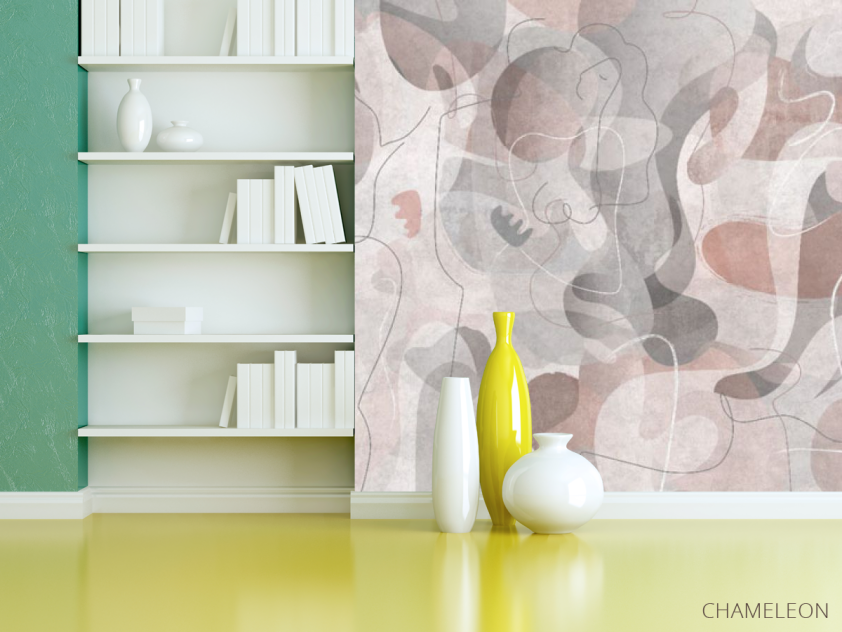 Фотошпалери Геометричні силуети червоні - 3