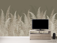 Фотообои Листья папоротнику хаки - 2