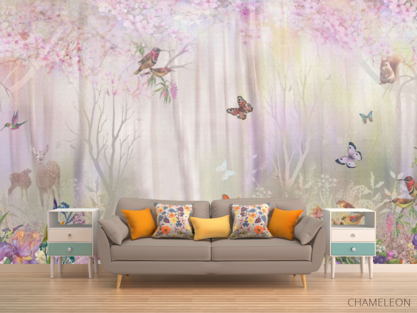 Фотообои Розовый лес - 1