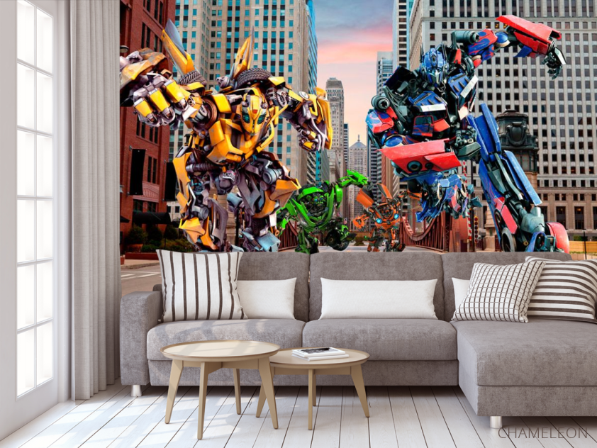 Фотообои Трансформеры в городе - 3