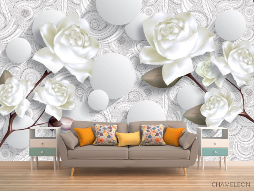 Фотообои 3D розы - 1