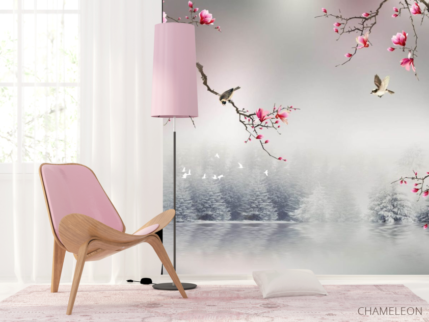 Фотошпалери магнолії в японському стилі - 4