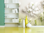 Фотошпалери 3Д квіти кали - 3