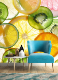 Фотообои Дольки фруктов - 4