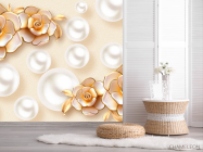 Фотошпалери сучасні 3D Стерео квіти - 2