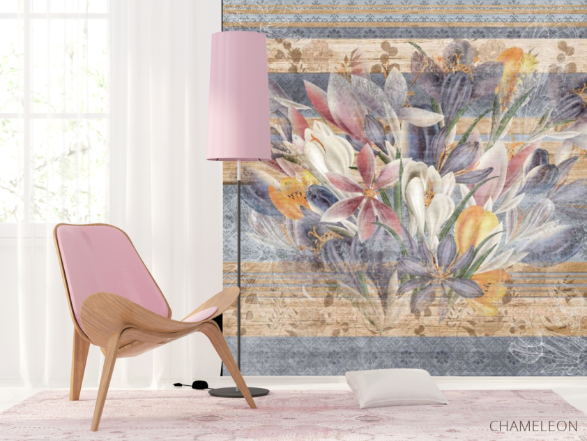 Фотошпалери Крокус на геометричному тлі - 4