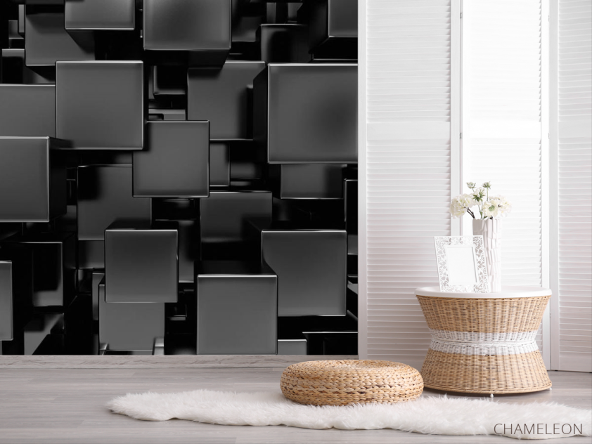 Фотошпалери Фотошпалери Чорні лакові куби - 2