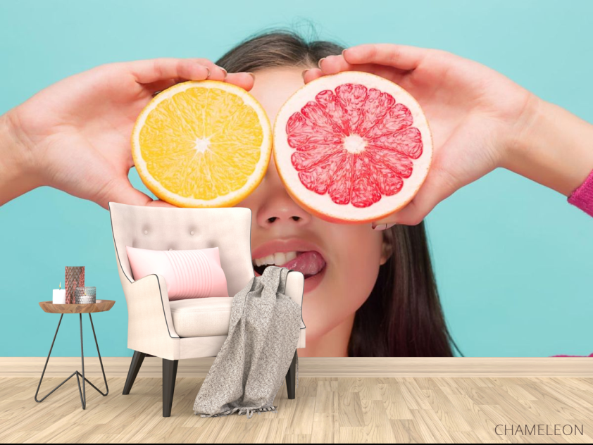 Фотообои девушка и цитрус - 4