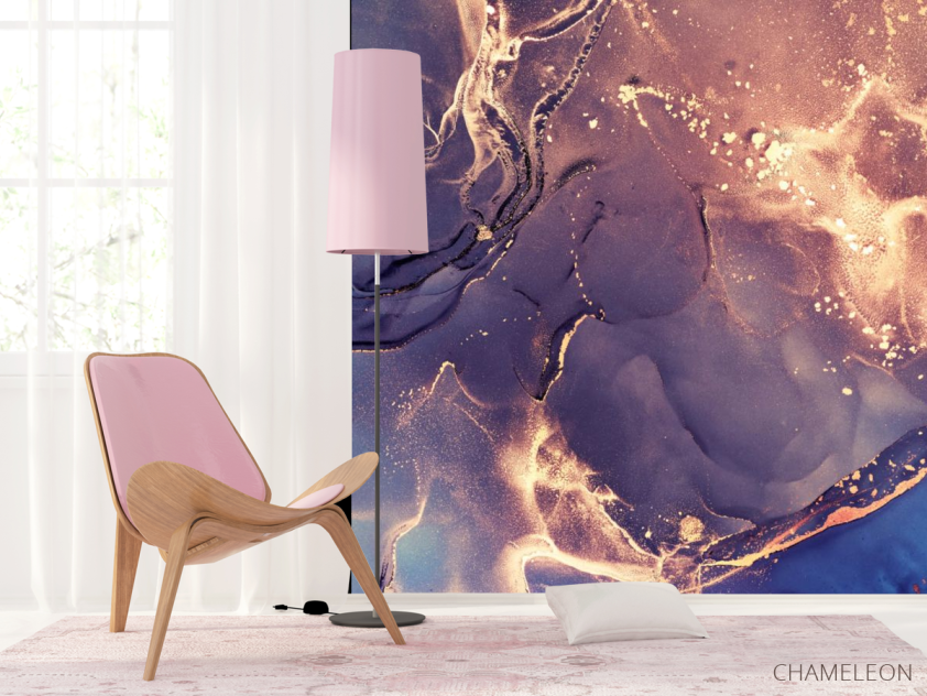 Фотошпалери Фіолетовий Fluid art - 4