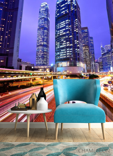 Фотообои Ночь, яркие дороги - 4