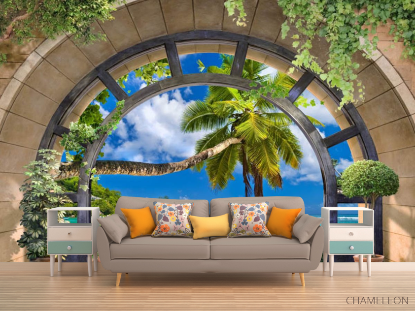 Фотообои Вид на пальму - 1