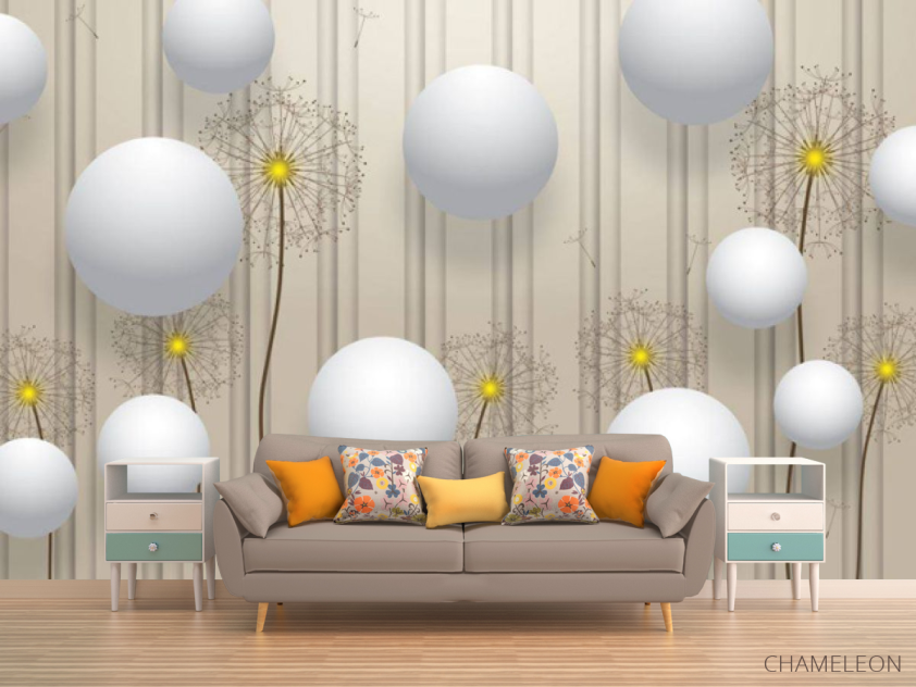 Фотообои 3D одуванчики - 1