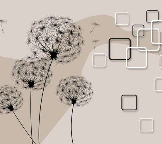 Фотошпалери векторні кульбаби Фотошпалери векторні кульбаби 30978