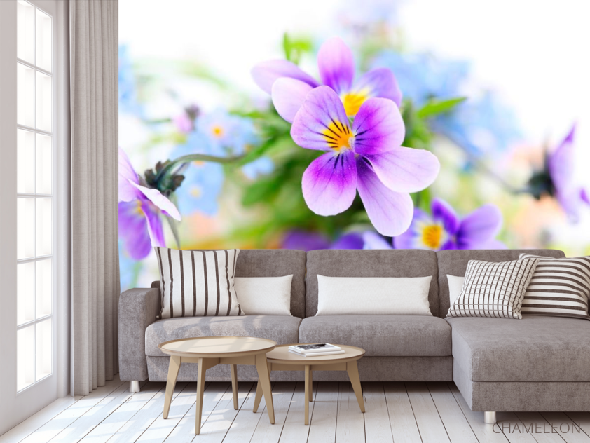 Фотообои Сиреневые анютины глазки - 3