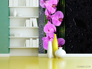 Фотошпалери Орхідеї рожеві, бамбук - 3