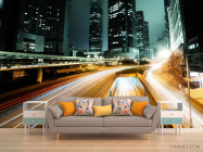 Фотообои Светлая дорога ночью - 1