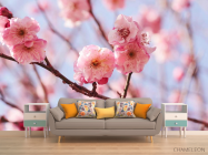 Фотообои Розовые вишневые соцветия - 1