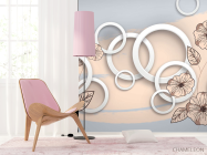 Фотошпалери 3д векторні квіти - 4