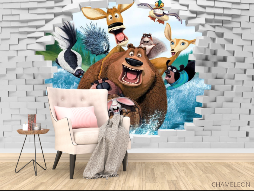 Фотообои Звери и 3д стена - 4