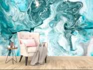 Фотообои Fluid art бирюза - 4
