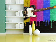 Фотошпалери Гітара на тлі фарб - 3