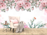 Фотообои Акварельные цветы - 4