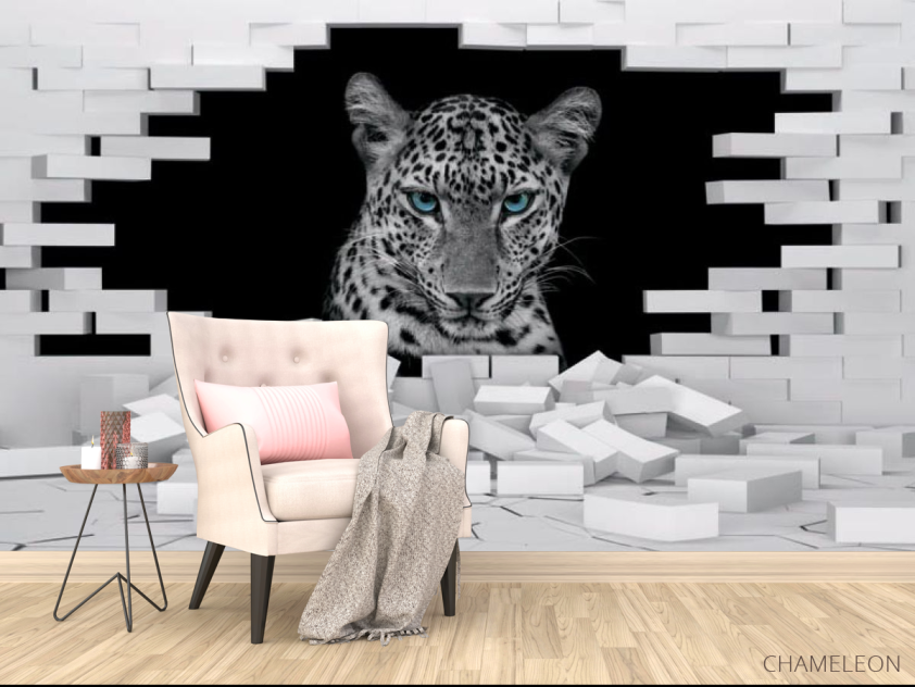3д фотообои Леопард - 4