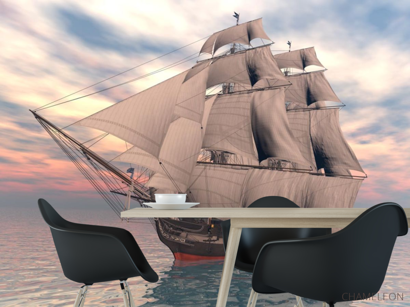 Фотошпалери Вітрильник в морі - 1