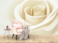 Фотообои белая роза - 4