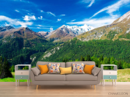 Фотообои Горы, ёли, небо - 1