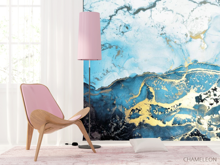 Фотошпалери Синій Fluid art вертикальний - 4