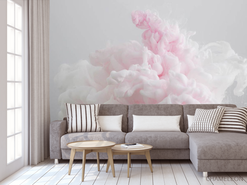 Фотообои Розовый абстрактный дым - 3